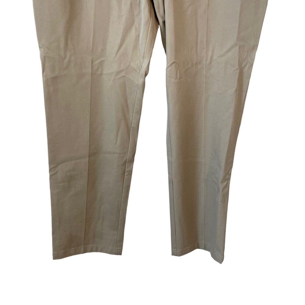 TALBOTS Women's PLUS SIZE Curvy High Rise Trouser Pants Khaki Size 14 Classic - Picture 4 of 9